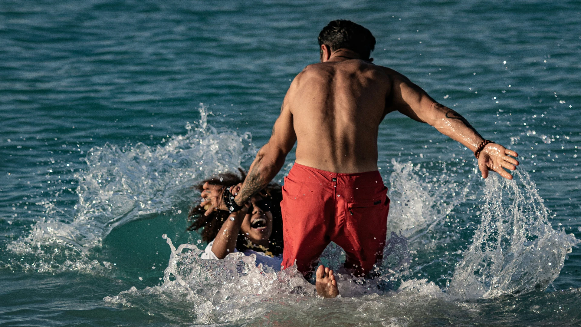 Ain Sokhna, Egypt - Man and a woman in the water
